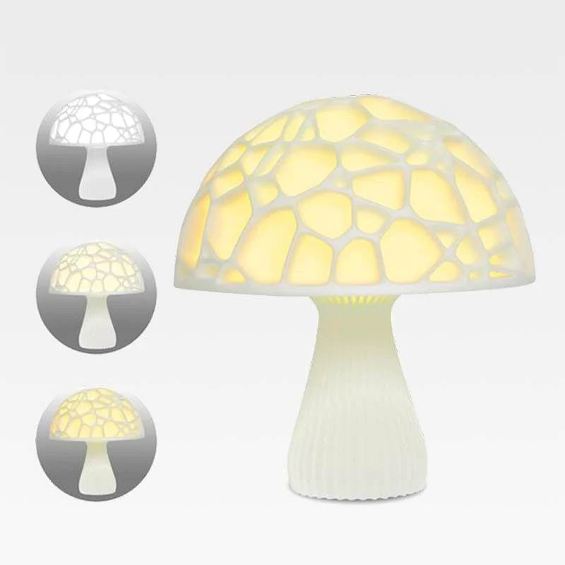 3D Printed Silicone Creative Mushroom Table Lamp