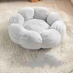 Plush Round Flower Shaped Pet Bed