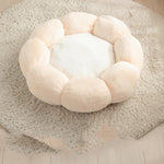 Plush Round Flower Shaped Pet Bed