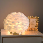 Spherical Nordic Feather Table Lamp