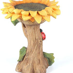 Resin Sunflower Bird Bath Bird Feeder Garden Statue