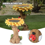 Resin Sunflower Bird Bath Bird Feeder Garden Statue