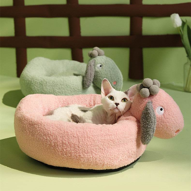 Soft Plush Sheep Pet Bed