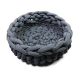 Hand Woven Chunky Knit Pet Bed