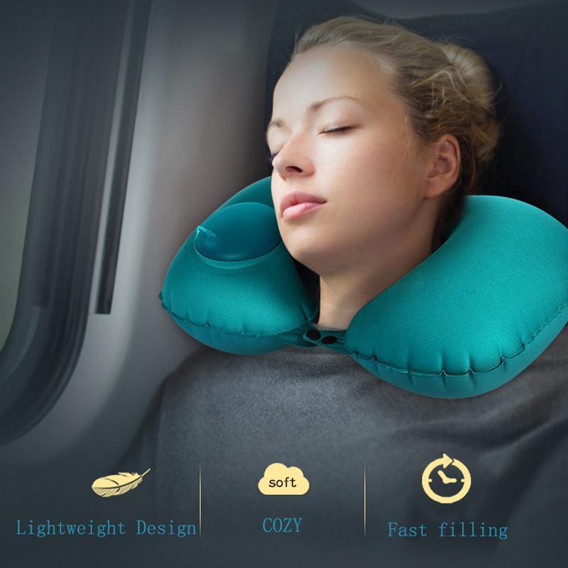 U-Shaped Inflatable Travel Pillow