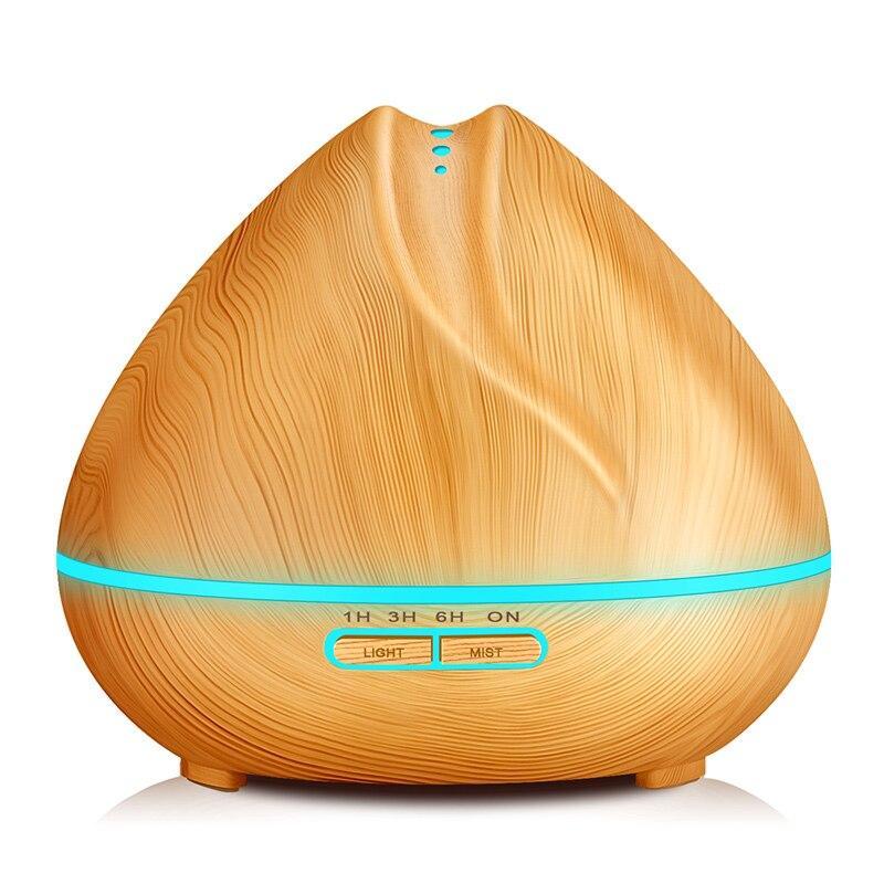 Wood Grain Humidifier with LED Lamp