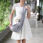 Reversible Small Dog Cat Sling Carrier Bag Travel Double Sided Pouch Shoulder Carry Handbag