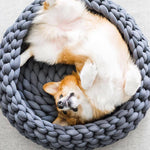 Hand Woven Chunky Knit Pet Bed