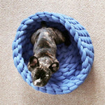 Hand Woven Chunky Knit Pet Bed