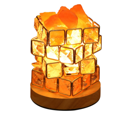 Rubik's Cube Himalayan Crystal Salt Lamp