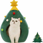 Christmas Tree Shaped Cat Bed