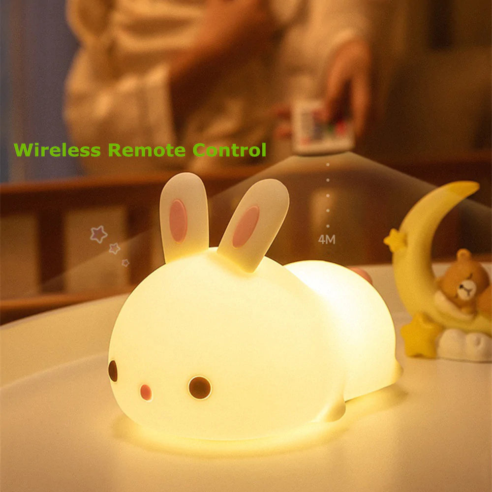 Cute Rabbit Touch Night Light