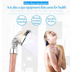 Color Changing LED Negative Ions Shower Head