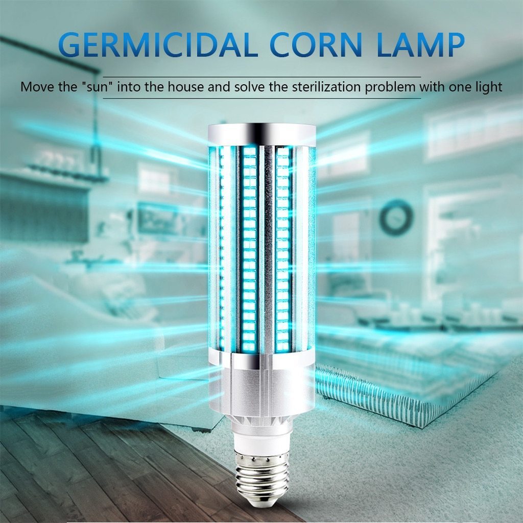 60W LED Germicidal UVC Ozone Bulb with Remote Control Disinfection Sterilizer Ozone