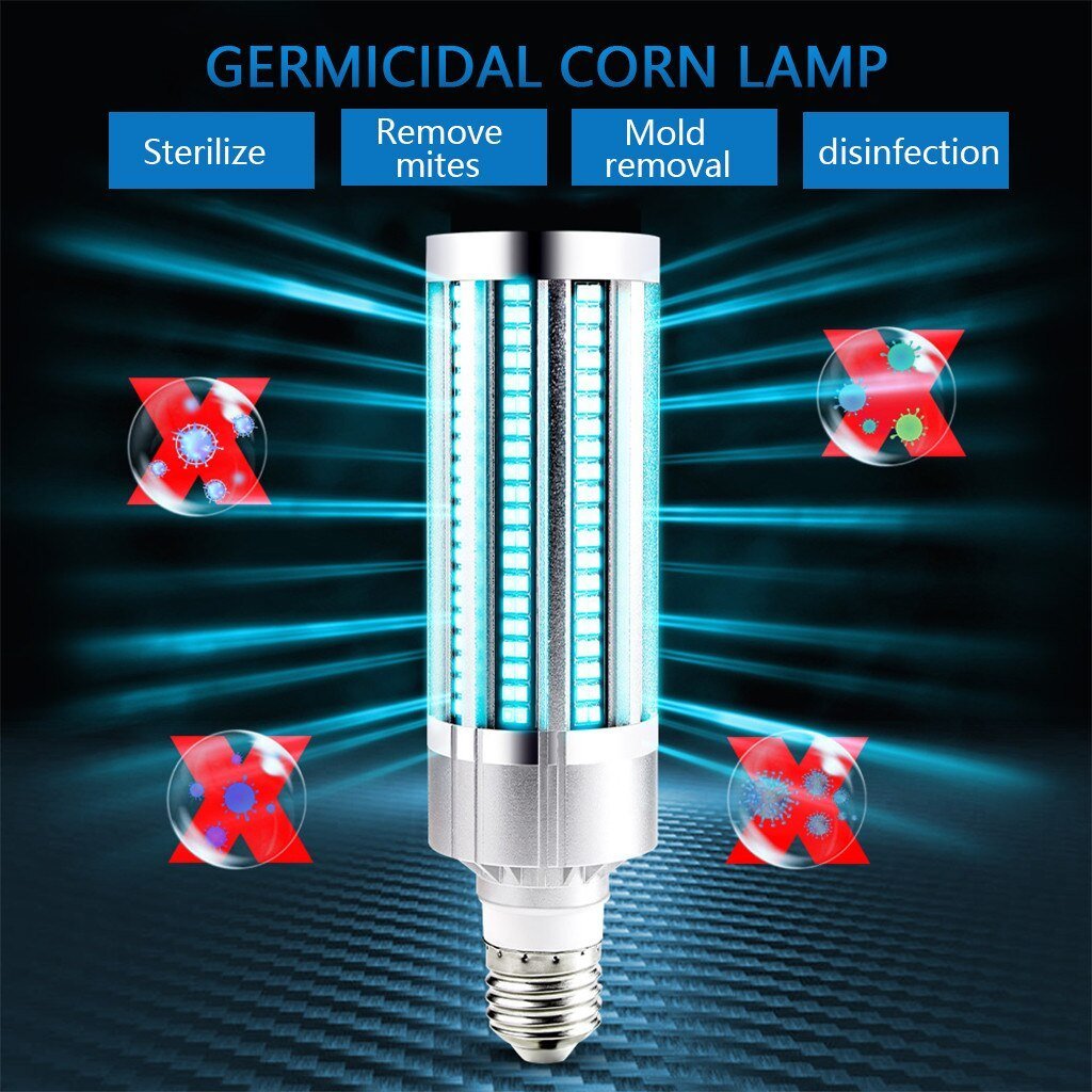 60W LED Germicidal UVC Ozone Bulb with Remote Control Disinfection Sterilizer Ozone