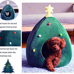 Christmas Tree Shaped Cat Bed