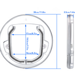 4 Ways Round Transparent Flap Pet Door