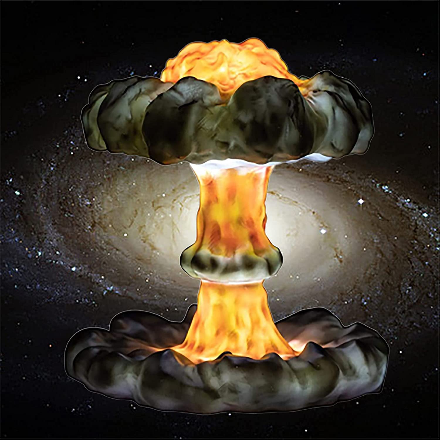 Simulated Nuclear Explosion Mushroom Cloud 3D Table Lamp