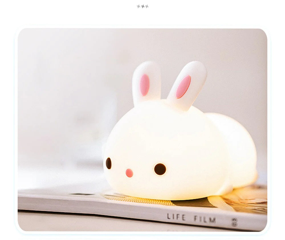 Cute Rabbit Touch Night Light