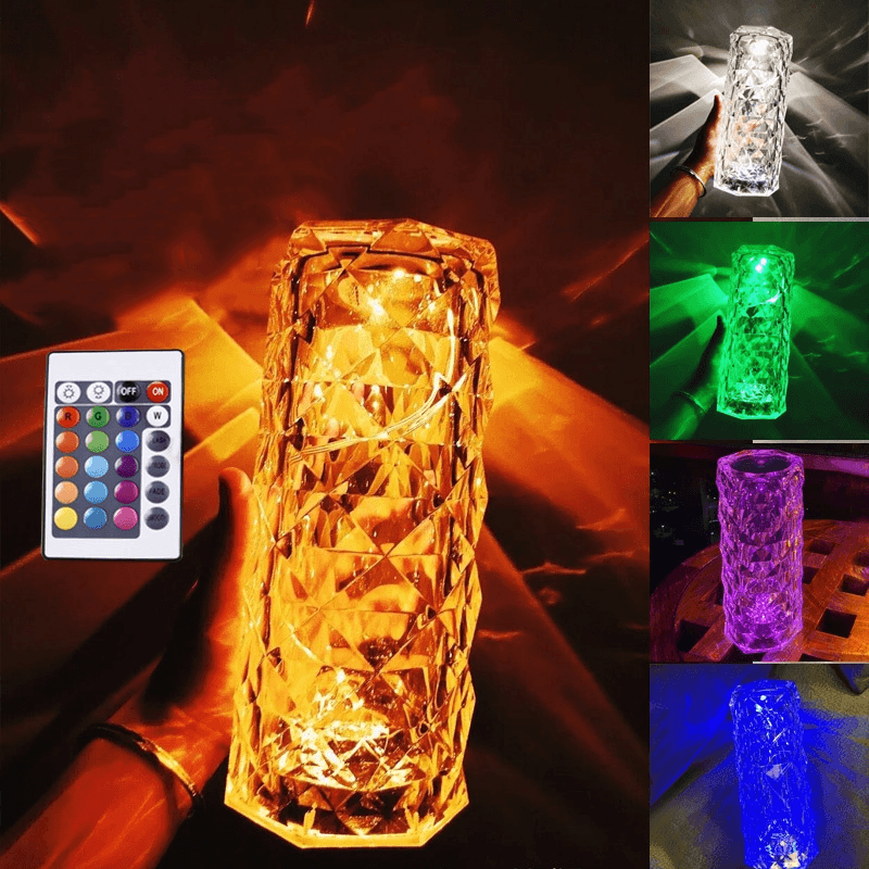 LED Rose Crystal Table Lamp