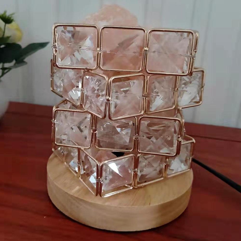 Rubik's Cube Himalayan Crystal Salt Lamp