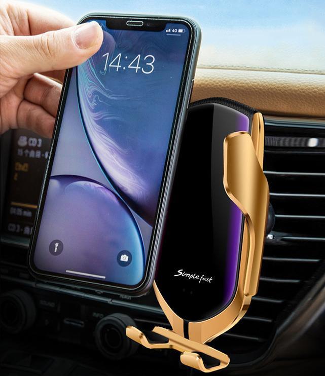 Automatic Clamping Wireless Charging Car Phone Holder