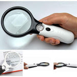 Magnifying Lens Handheld With Light LED 10X 20X For Reading