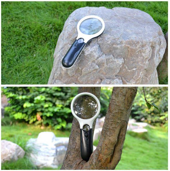 Magnifying Lens Handheld With Light LED 10X 20X For Reading