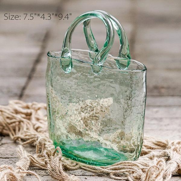 Nordic Transparent Handbag Glass Vase