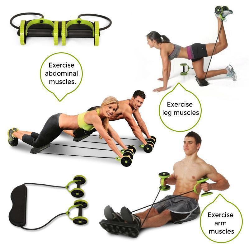 Gym Trainer Abs Wheel Roller Abdominal Muscle Trainer