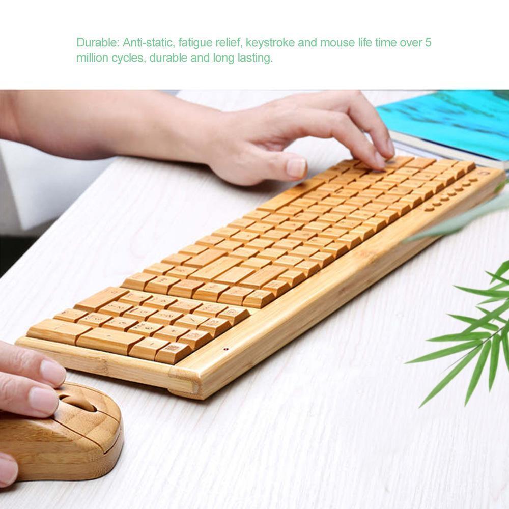 Eco Friendly Bamboo Keyboard and Mouse