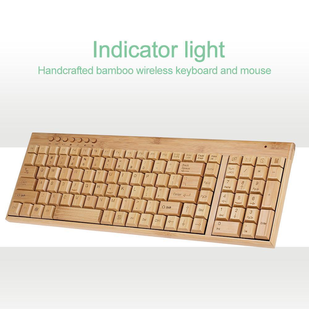 Eco Friendly Bamboo Keyboard and Mouse