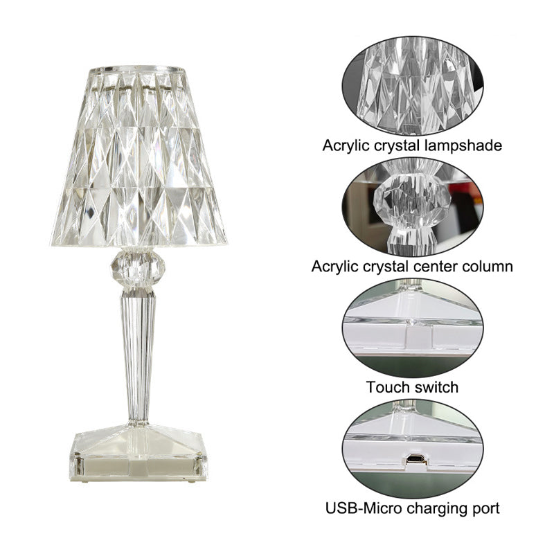 Rechargeable Crystal Table Lamp