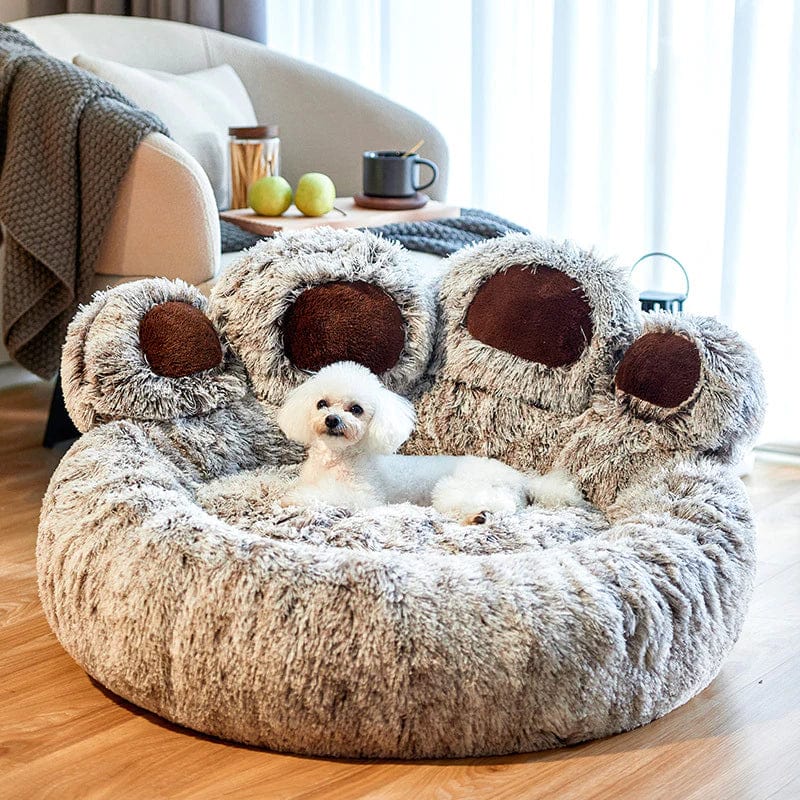 Calming Bear Paw Pet Bed