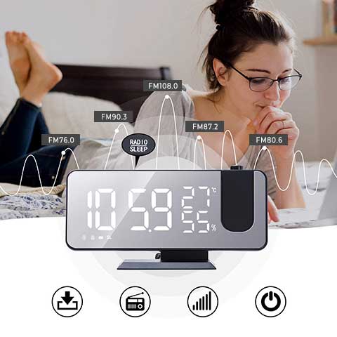 Digital Radio Projection Alarm Clock