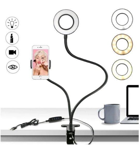 Ring Light Selfie Cell Phone Holder with Stand