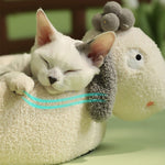 Soft Plush Sheep Pet Bed