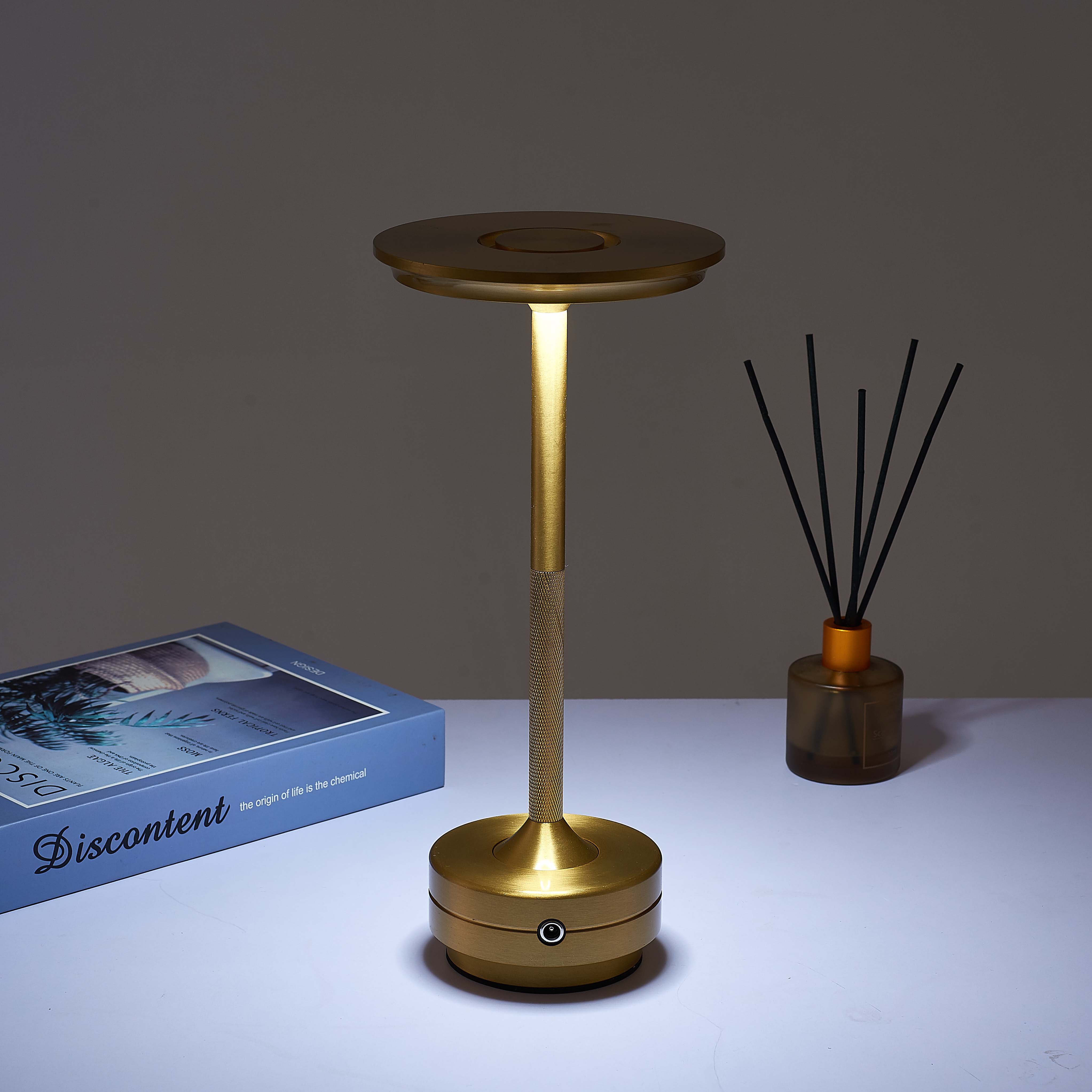 Metallic Cordless Table Lamp