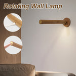 Modern Rotating Wood Wall Lamp