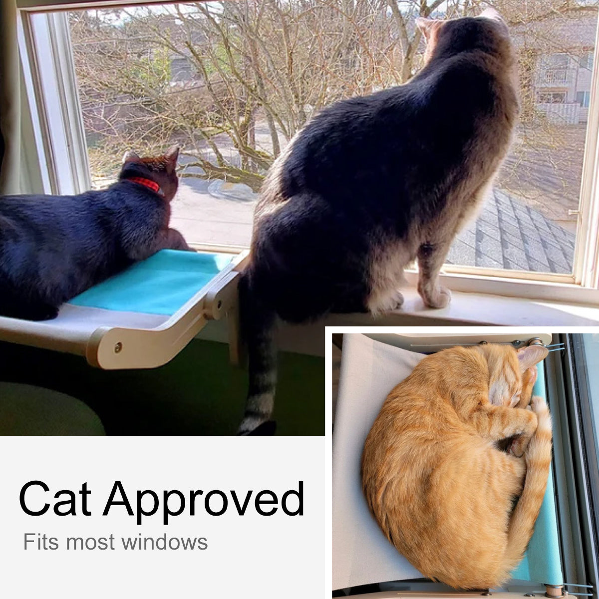 Wooden Window Perch Cat Bed