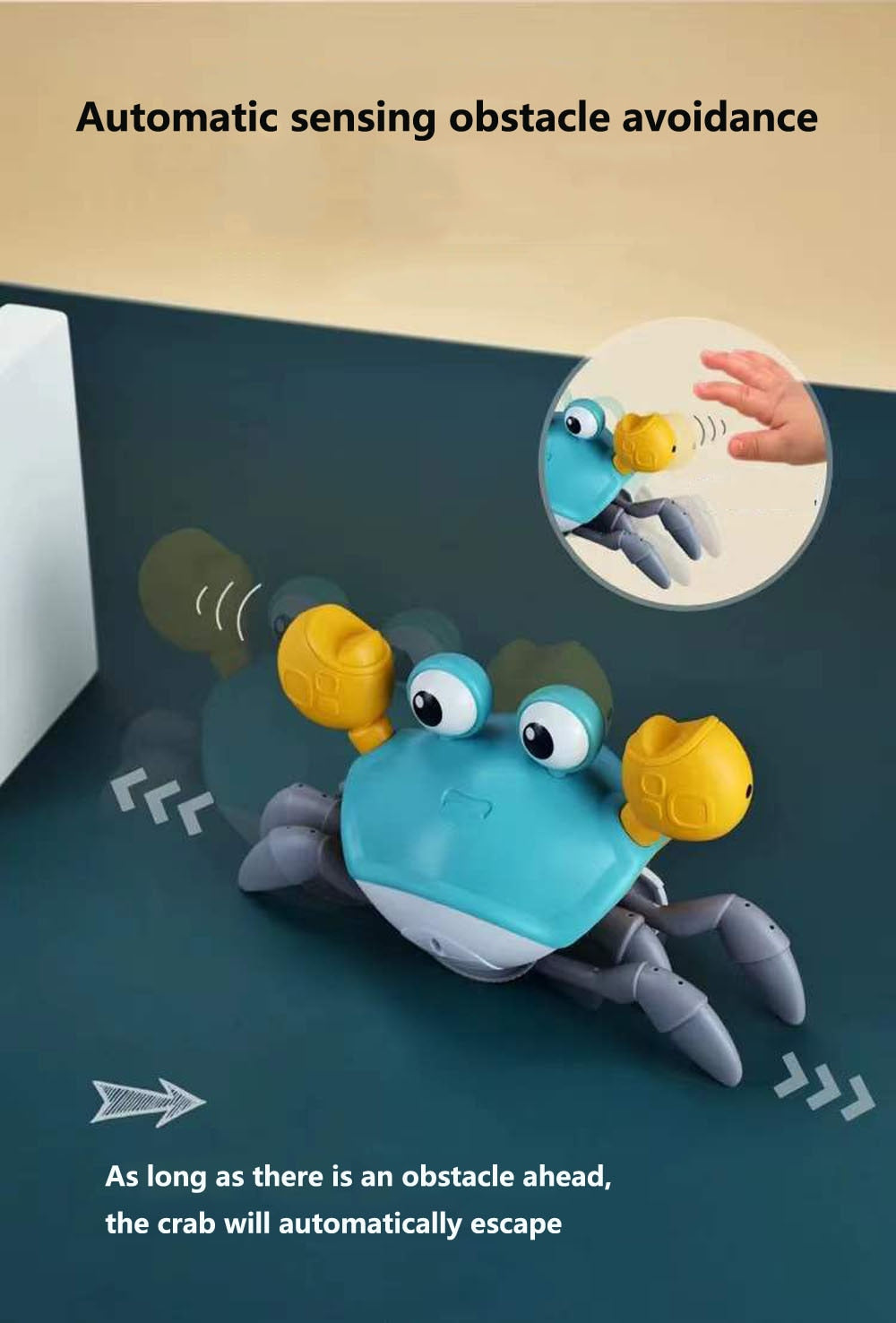 Interactive Crawling Crab Toy for Kids