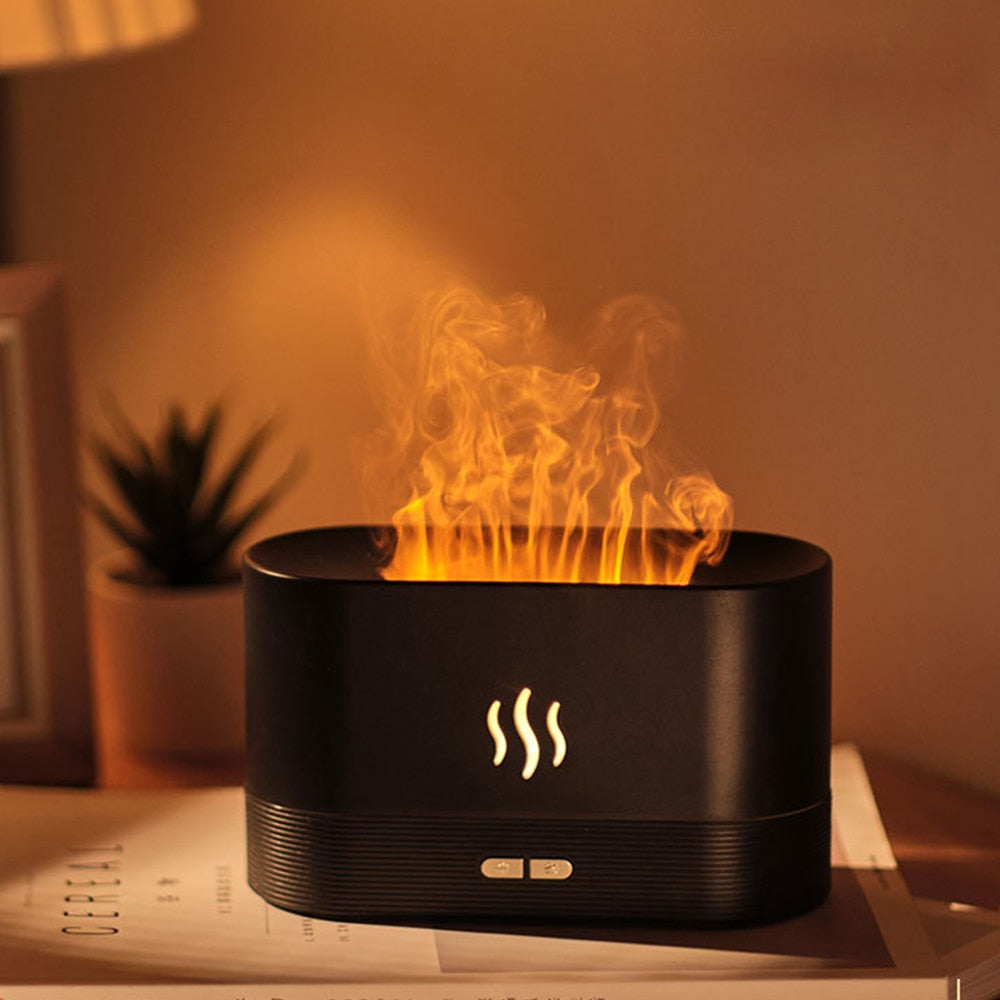 3D Flame Humidifier Essential Oil Diffuser