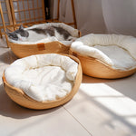 Handwoven Cat Bed With Cushion