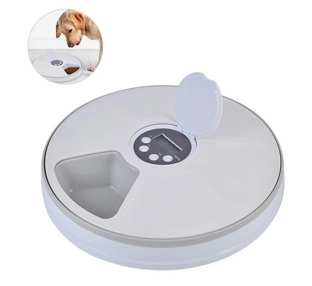 Automatic Electric Pet Smart Feeder For Cats and Dogs - Gray