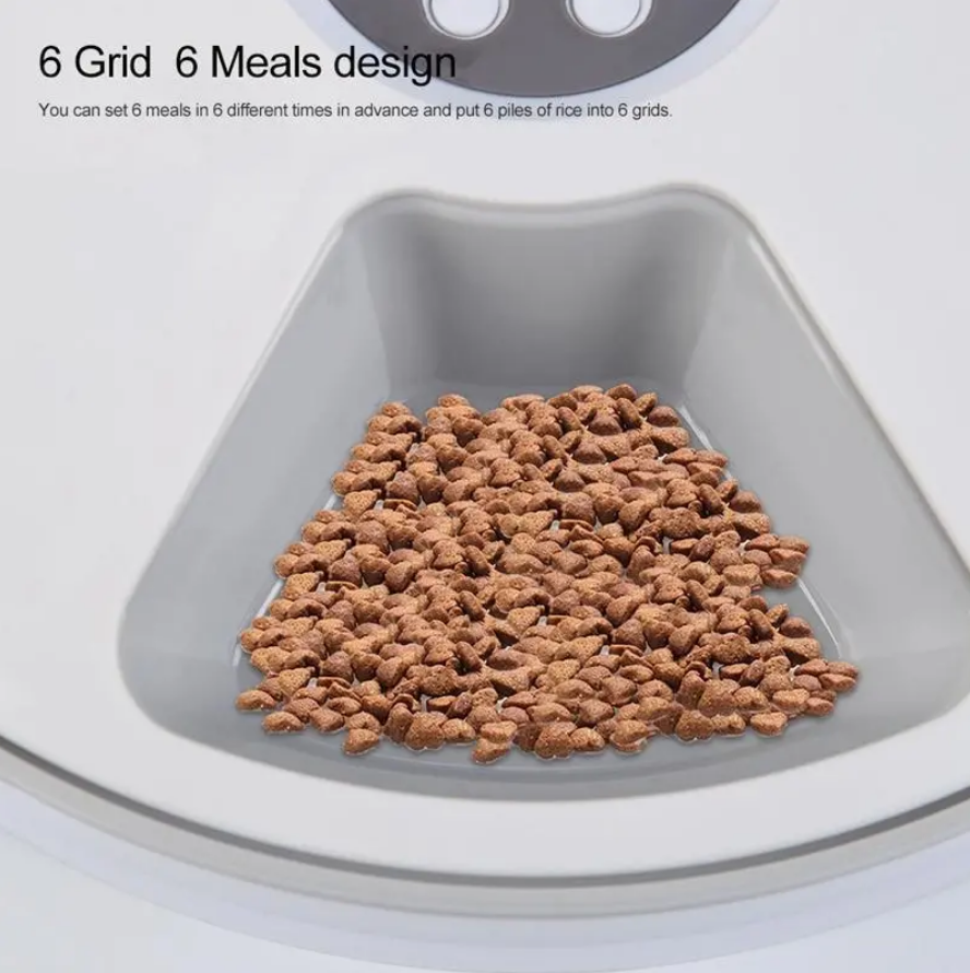 Automatic Electric Pet Smart Feeder For Cats and Dogs - Gray