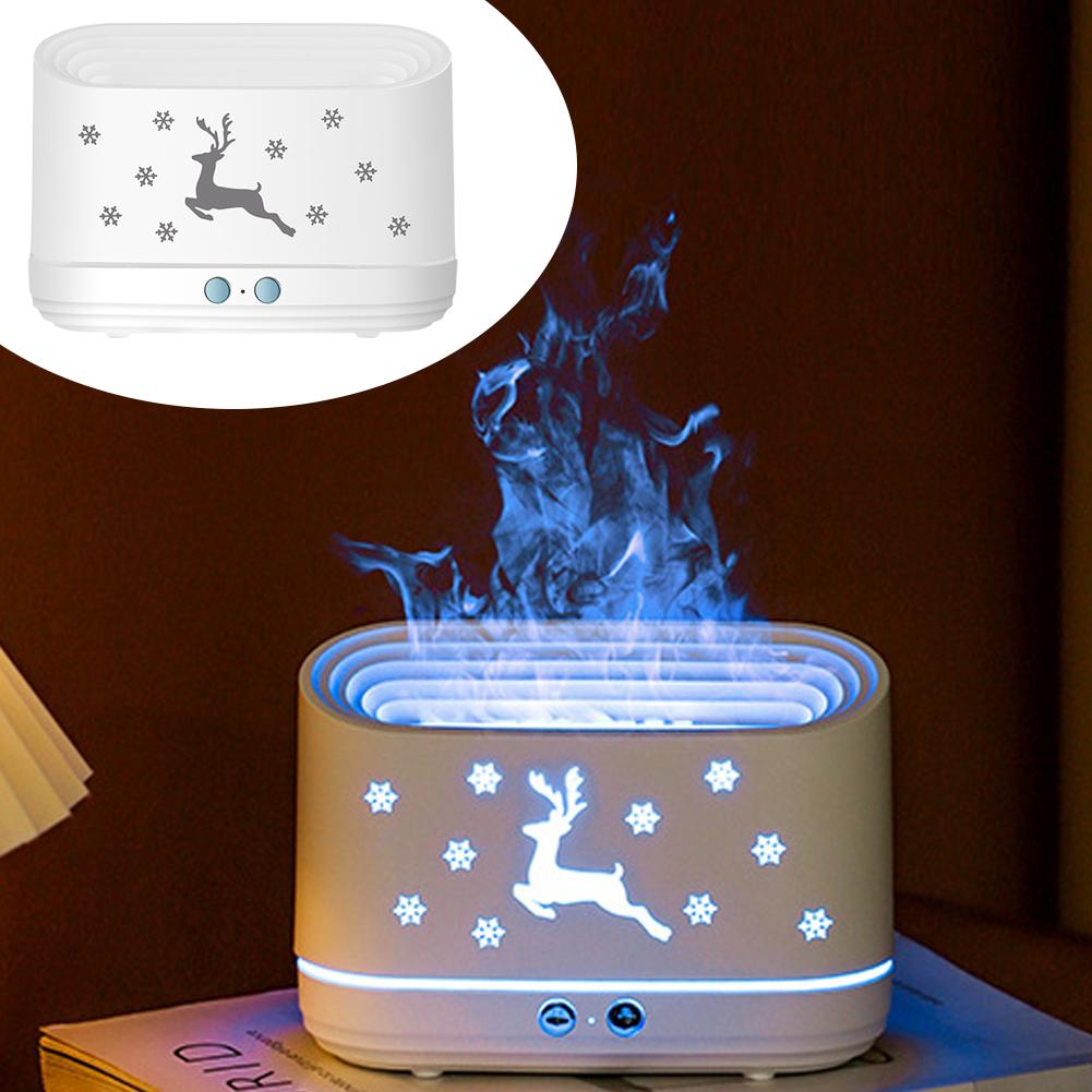 Christmas Elk Flame Humidifier Oil Diffuser