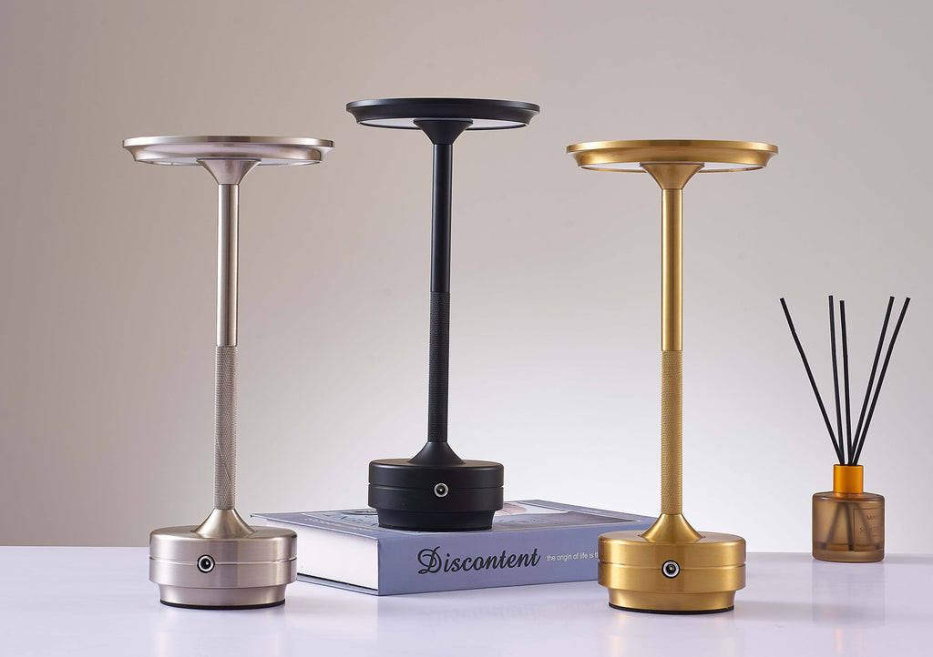 Metallic Cordless Table Lamp