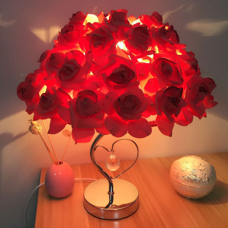 European Style Rose Bouquet Table Lamp