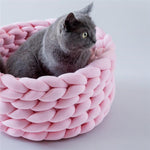 Hand Woven Chunky Knit Pet Bed