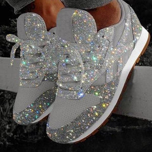 Women Muffin Sneakers shoes Trendy Household 4 Silver 
